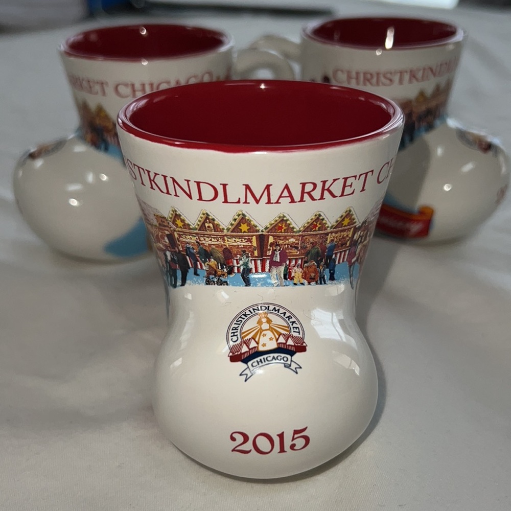Three Chicago 20th Anniversary Boot Mugs